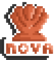 Nova A pixel button featuring a shell. The button says "Nova" at the bottom.